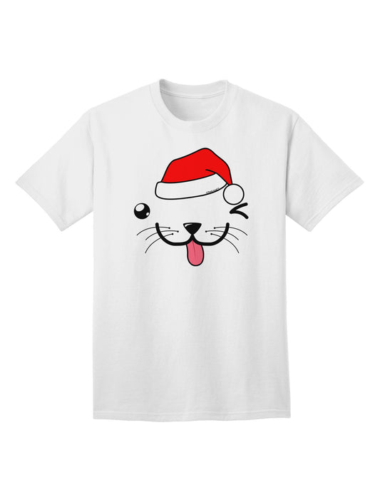Kyu-T Face Puppino Santa Boy Dog Adult T-Shirt: A Festive Must-Have for Dog Lovers-Mens T-shirts-TooLoud-White-Small-Davson Sales