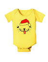 Kyu-T Face Puppino Santa Boy Dog Baby Romper Bodysuit-Baby Romper-TooLoud-Yellow-06-Months-Davson Sales