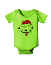 Kyu-T Face Puppino Santa Boy Dog Baby Romper Bodysuit-Baby Romper-TooLoud-Lime-Green-06-Months-Davson Sales