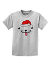 Kyu-T Face Puppino Santa Boy Dog Childrens T-Shirt-Childrens T-Shirt-TooLoud-AshGray-X-Small-Davson Sales