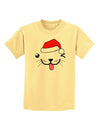 Kyu-T Face Puppino Santa Boy Dog Childrens T-Shirt-Childrens T-Shirt-TooLoud-Daffodil-Yellow-X-Small-Davson Sales