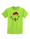 Kyu-T Face Puppino Santa Boy Dog Childrens T-Shirt-Childrens T-Shirt-TooLoud-Lime-Green-X-Small-Davson Sales