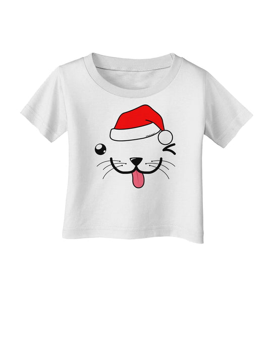 Kyu-T Face Puppino Santa Boy Dog Infant T-Shirt-Infant T-Shirt-TooLoud-White-06-Months-Davson Sales