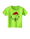 Kyu-T Face Puppino Santa Boy Dog Toddler T-Shirt-Toddler T-Shirt-TooLoud-Lime-Green-2T-Davson Sales