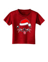 Kyu-T Face Puppino Santa Boy Dog Toddler T-Shirt Dark-Toddler T-Shirt-TooLoud-Red-2T-Davson Sales