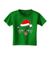 Kyu-T Face Puppino Santa Boy Dog Toddler T-Shirt Dark-Toddler T-Shirt-TooLoud-Clover-Green-2T-Davson Sales