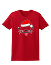 Kyu-T Face Puppino Santa Boy Dog Womens Dark T-Shirt-TooLoud-Red-X-Small-Davson Sales