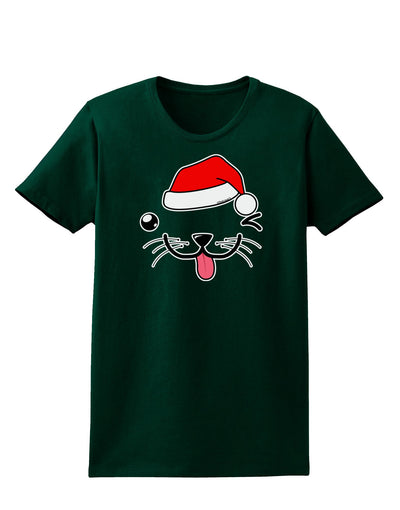 Kyu-T Face Puppino Santa Boy Dog Womens Dark T-Shirt-TooLoud-Forest-Green-Small-Davson Sales