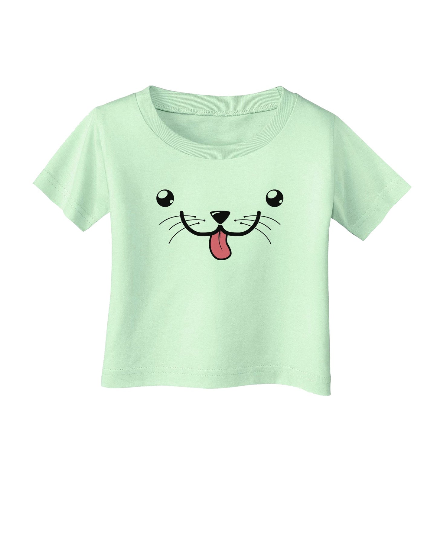 Kyu-T Face - Puppino the Puppy Dog Infant T-Shirt-Infant T-Shirt-TooLoud-Light-Green-06-Months-Davson Sales