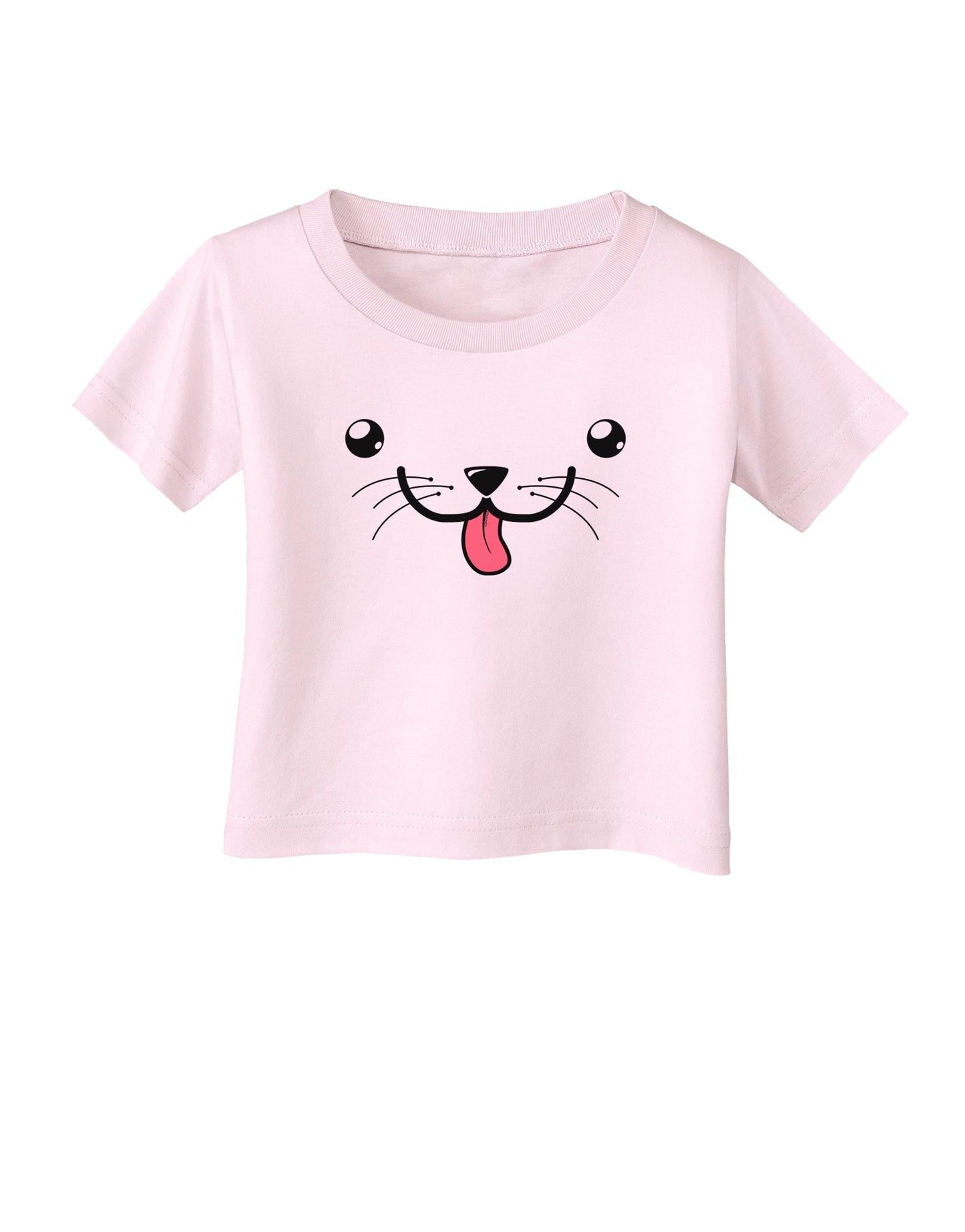 Kyu-T Face - Puppino the Puppy Dog Infant T-Shirt-Infant T-Shirt-TooLoud-Light-Pink-06-Months-Davson Sales