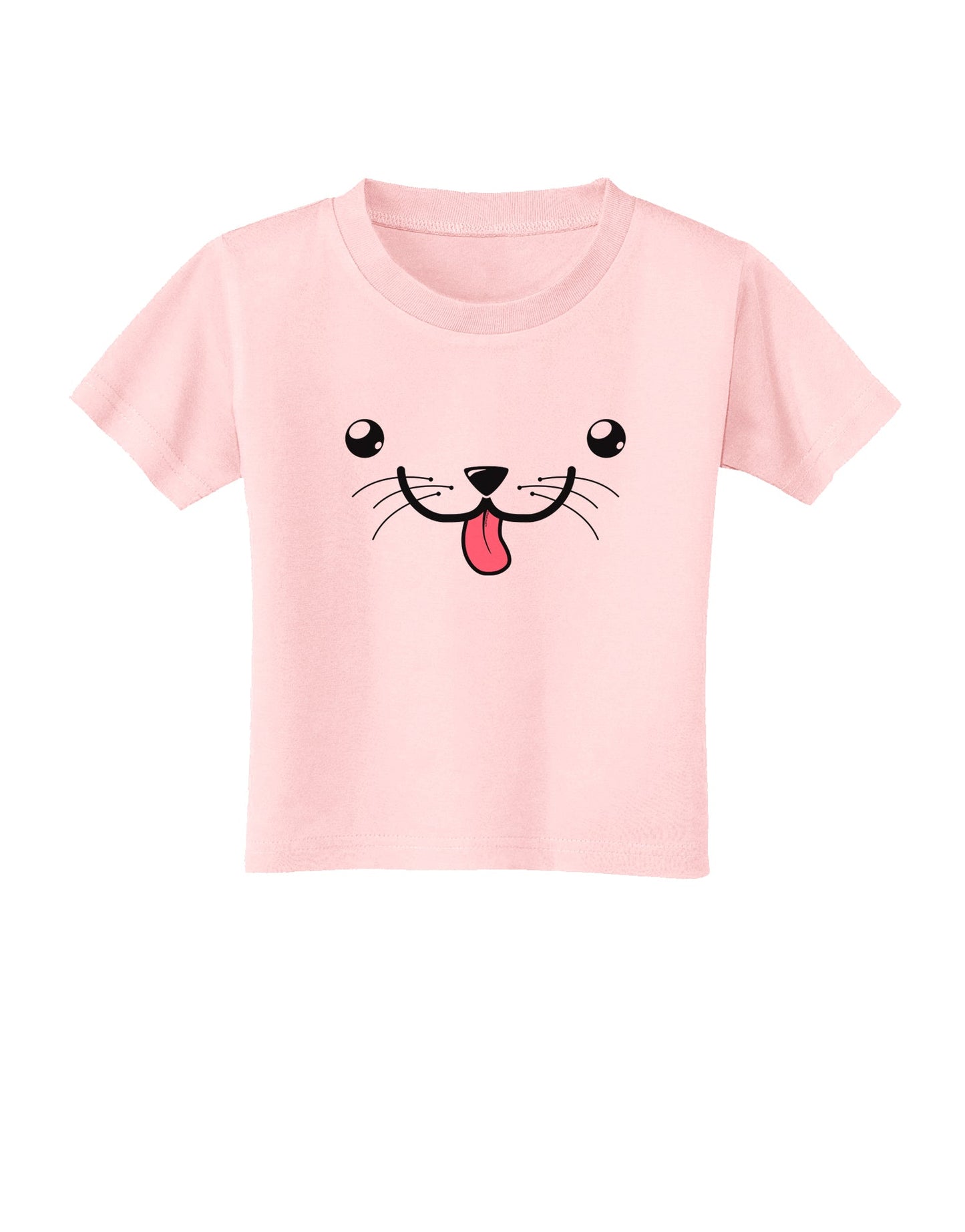 Kyu-T Face - Puppino the Puppy Dog Toddler T-Shirt-Toddler T-Shirt-TooLoud-Light-Pink-2T-Davson Sales