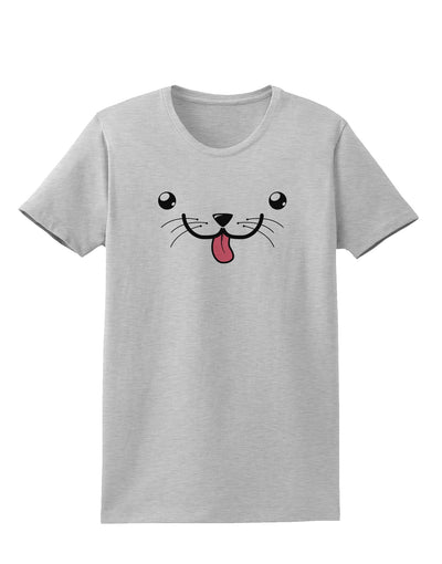 Kyu-T Face - Puppino the Puppy Dog Womens T-Shirt-Womens T-Shirt-TooLoud-AshGray-X-Small-Davson Sales