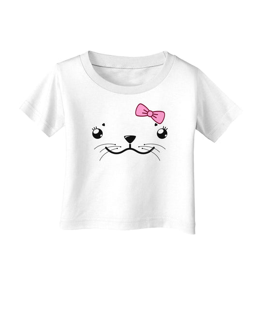 Kyu-T Face - Sealia Cute Girl Seal Infant T-Shirt-Infant T-Shirt-TooLoud-White-06-Months-Davson Sales