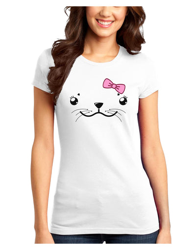 Kyu-T Face - Sealia Cute Girl Seal Juniors T-Shirt-Womens Juniors T-Shirt-TooLoud-White-Juniors Fitted XS-Davson Sales