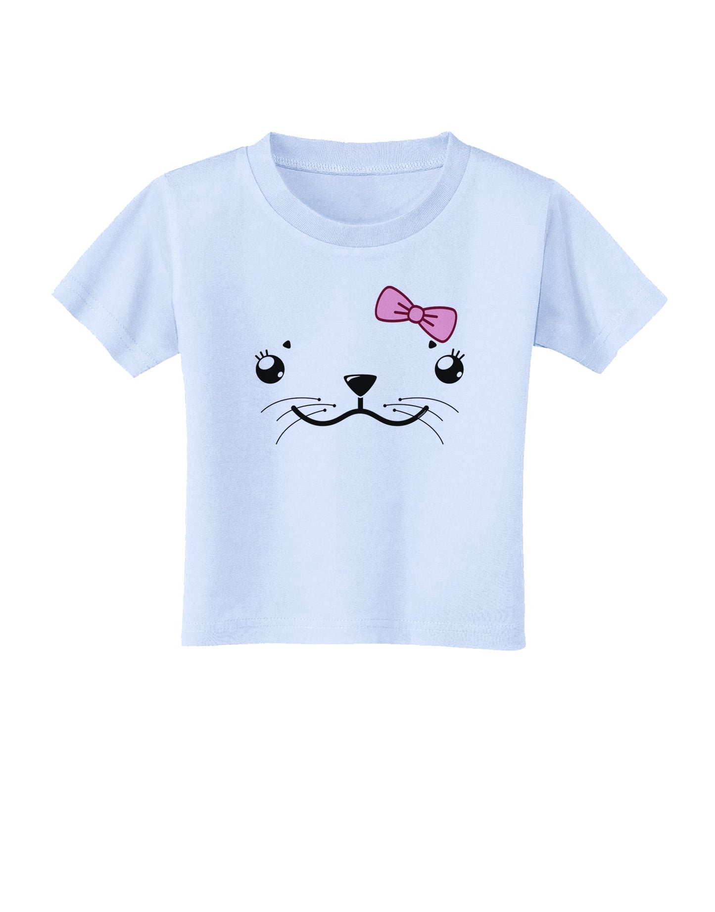 Kyu-T Face - Sealia Cute Girl Seal Toddler T-Shirt-Toddler T-Shirt-TooLoud-Light-Blue-2T-Davson Sales