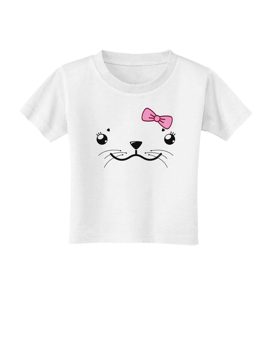 Kyu-T Face - Sealia Cute Girl Seal Toddler T-Shirt-Toddler T-Shirt-TooLoud-White-2T-Davson Sales