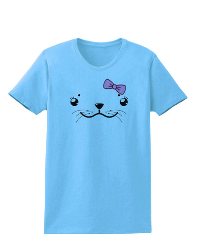 Kyu-T Face - Sealia Cute Girl Seal Womens T-Shirt-Womens T-Shirt-TooLoud-Aquatic-Blue-X-Small-Davson Sales