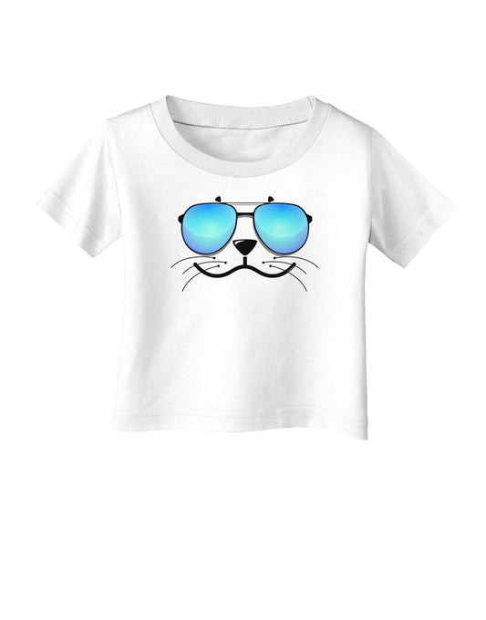 Kyu-T Face - Sealie Cool Sunglasses Infant T-Shirt-Infant T-Shirt-TooLoud-White-06-Months-Davson Sales