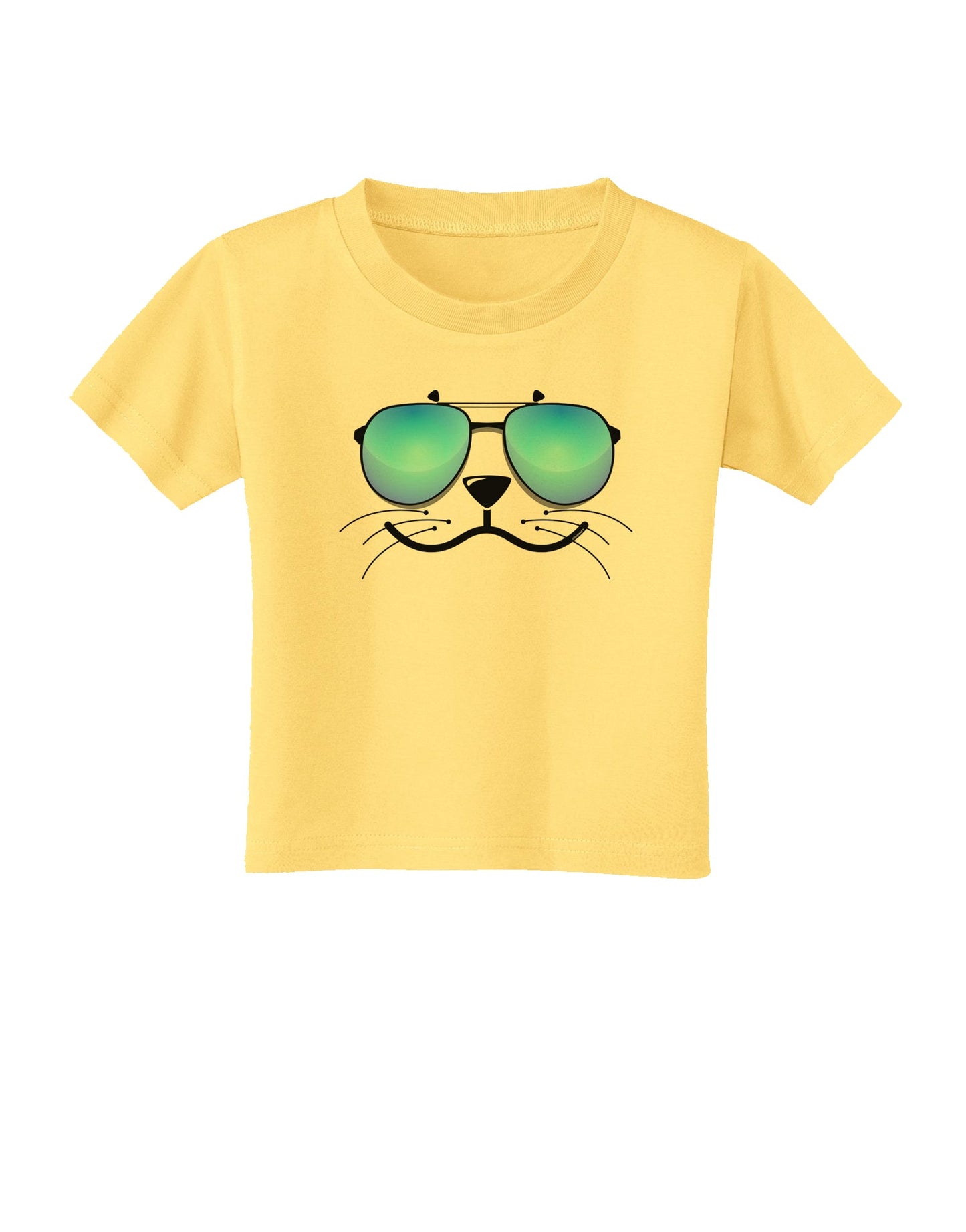 Kyu-T Face - Sealie Cool Sunglasses Toddler T-Shirt-Toddler T-Shirt-TooLoud-Daffodil-Yellow-2T-Davson Sales