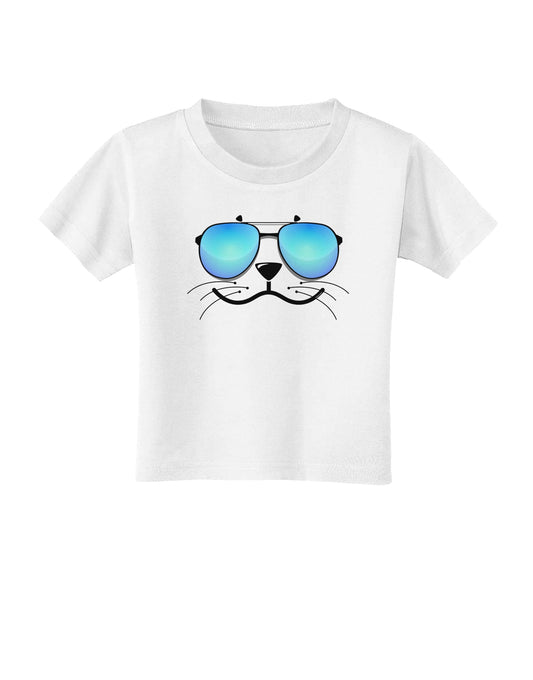 Kyu-T Face - Sealie Cool Sunglasses Toddler T-Shirt-Toddler T-Shirt-TooLoud-White-2T-Davson Sales