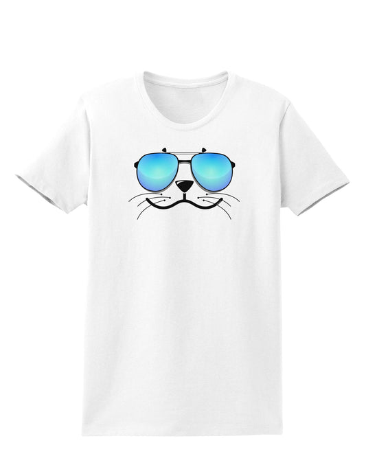 Kyu-T Face - Sealie Cool Sunglasses Womens T-Shirt-Womens T-Shirt-TooLoud-White-X-Small-Davson Sales
