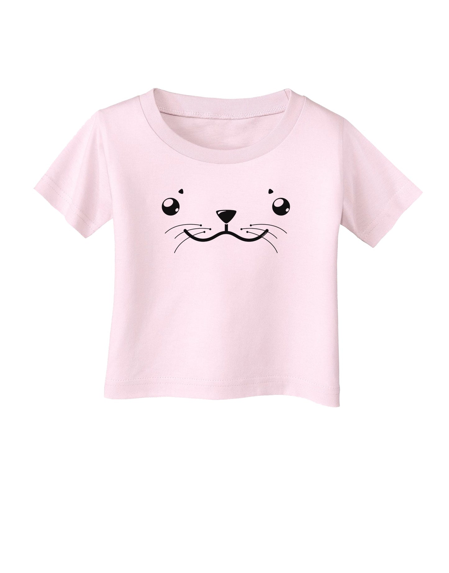 Kyu-T Face - Sealie the Cute Seal Infant T-Shirt-Infant T-Shirt-TooLoud-Light-Pink-06-Months-Davson Sales