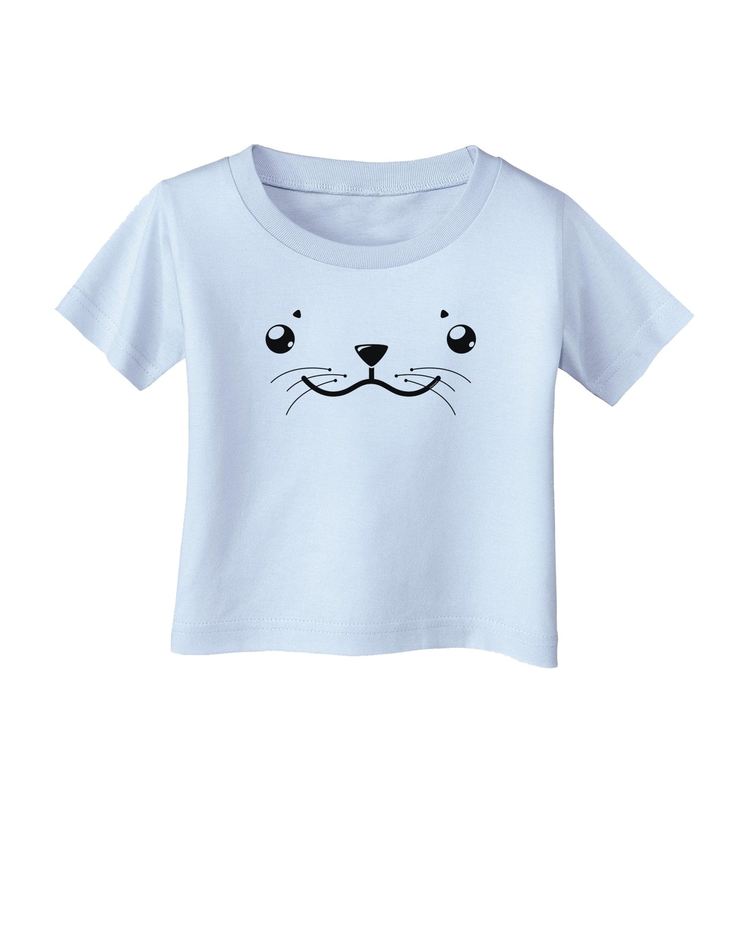 Kyu-T Face - Sealie the Cute Seal Infant T-Shirt-Infant T-Shirt-TooLoud-Light-Blue-06-Months-Davson Sales