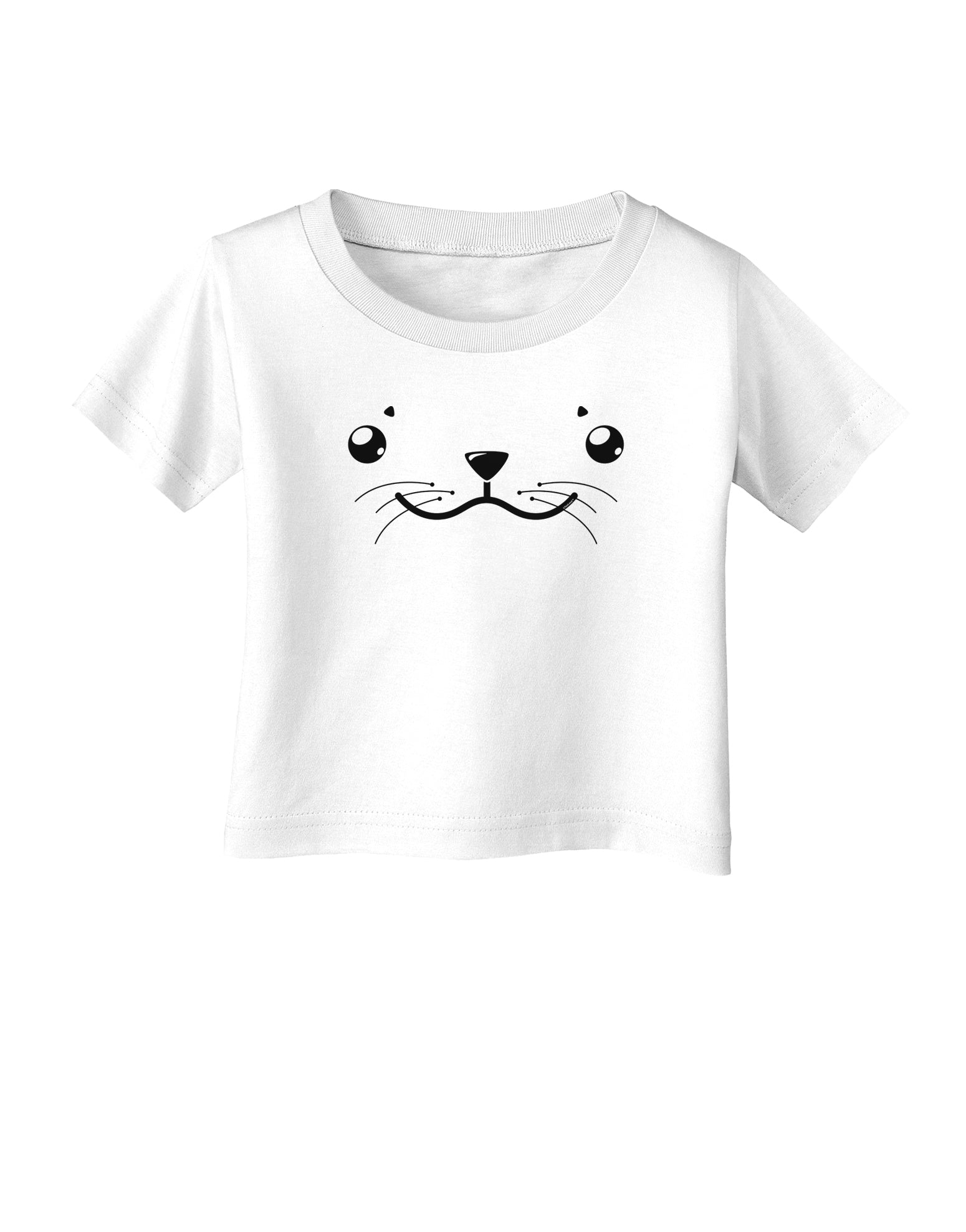 Kyu-T Face - Sealie the Cute Seal Infant T-Shirt-Infant T-Shirt-TooLoud-White-06-Months-Davson Sales