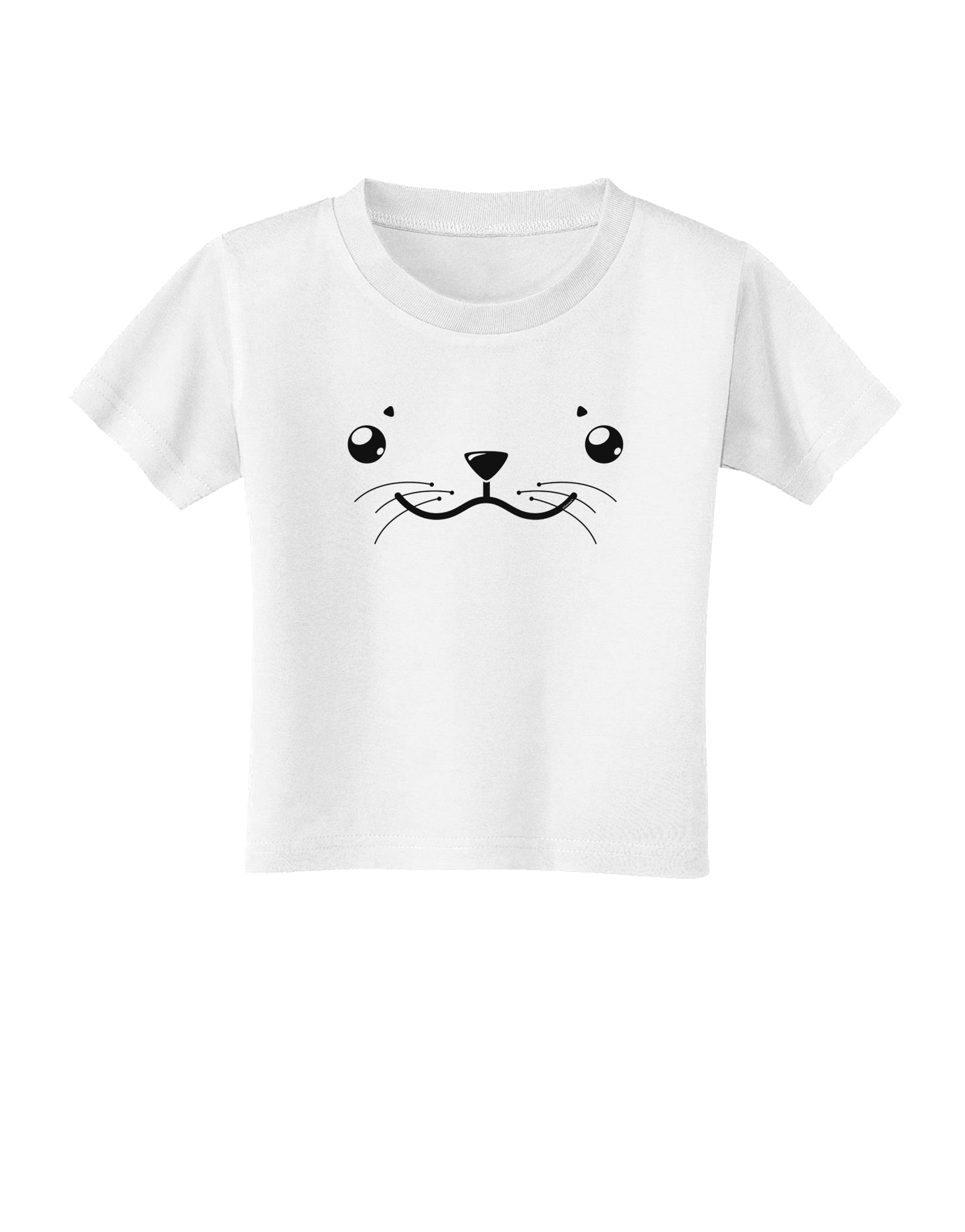 Kyu-T Face - Sealie the Cute Seal Toddler T-Shirt-Toddler T-Shirt-TooLoud-White-2T-Davson Sales