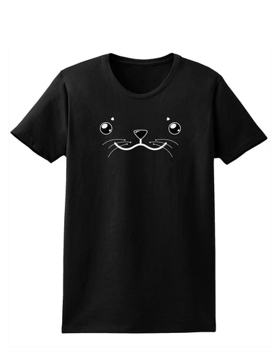 Kyu-T Face - Sealie the Cute Seal Womens Dark T-Shirt-TooLoud-Black-X-Small-Davson Sales