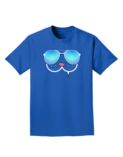 Kyu-T Face - Snaggle Cool Sunglasses Adult Dark T-Shirt-Mens T-Shirt-TooLoud-Royal-Blue-Small-Davson Sales