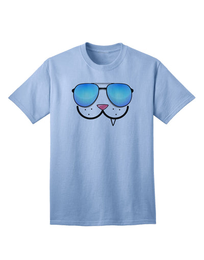 Kyu-T Face - Snaggle Cool Sunglasses Adult T-Shirt: A Stylish Addition to Your Wardrobe-Mens T-shirts-TooLoud-Light-Blue-Small-Davson Sales