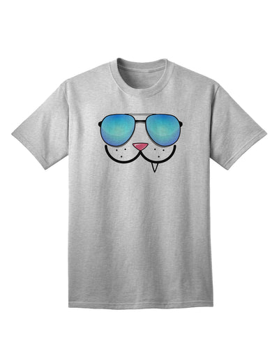 Kyu-T Face - Snaggle Cool Sunglasses Adult T-Shirt: A Stylish Addition to Your Wardrobe-Mens T-shirts-TooLoud-AshGray-Small-Davson Sales