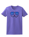 Kyu-T Face - Snaggle Cool Sunglasses Womens T-Shirt-Womens T-Shirt-TooLoud-Violet-X-Small-Davson Sales