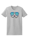 Kyu-T Face - Snaggle Cool Sunglasses Womens T-Shirt-Womens T-Shirt-TooLoud-AshGray-X-Small-Davson Sales