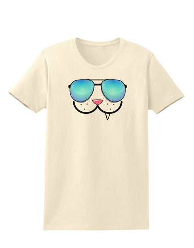 Kyu-T Face - Snaggle Cool Sunglasses Womens T-Shirt-Womens T-Shirt-TooLoud-Natural-X-Small-Davson Sales