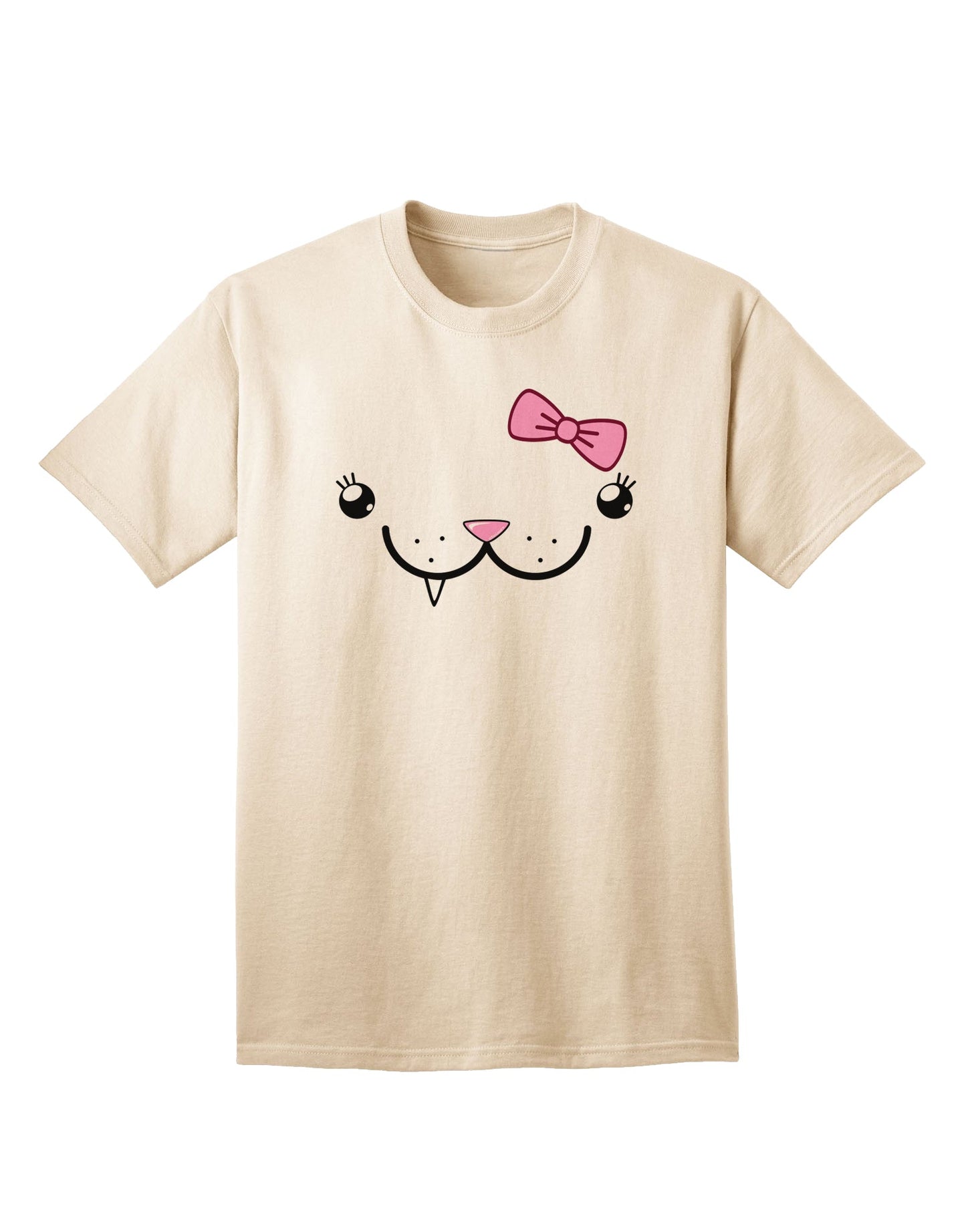 Kyu-T Face - Snagglette Adorable Female Critter Adult T-Shirt-Mens T-shirts-TooLoud-Natural-Small-Davson Sales