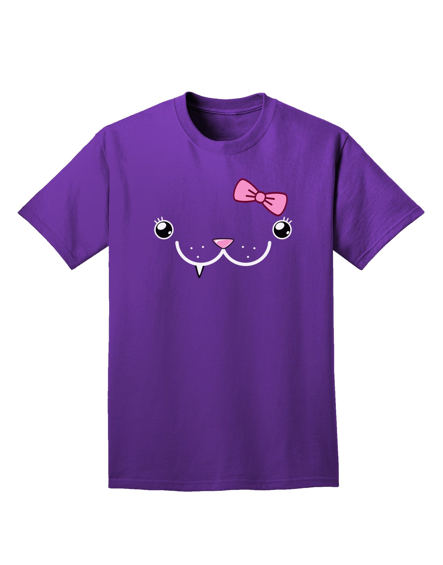 Kyu-T Face - Snagglette Cute Girl Critter Adult Dark T-Shirt-Mens T-Shirt-TooLoud-Purple-Small-Davson Sales