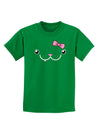 Kyu-T Face - Snagglette Cute Girl Critter Childrens Dark T-Shirt-Childrens T-Shirt-TooLoud-Kelly-Green-X-Small-Davson Sales