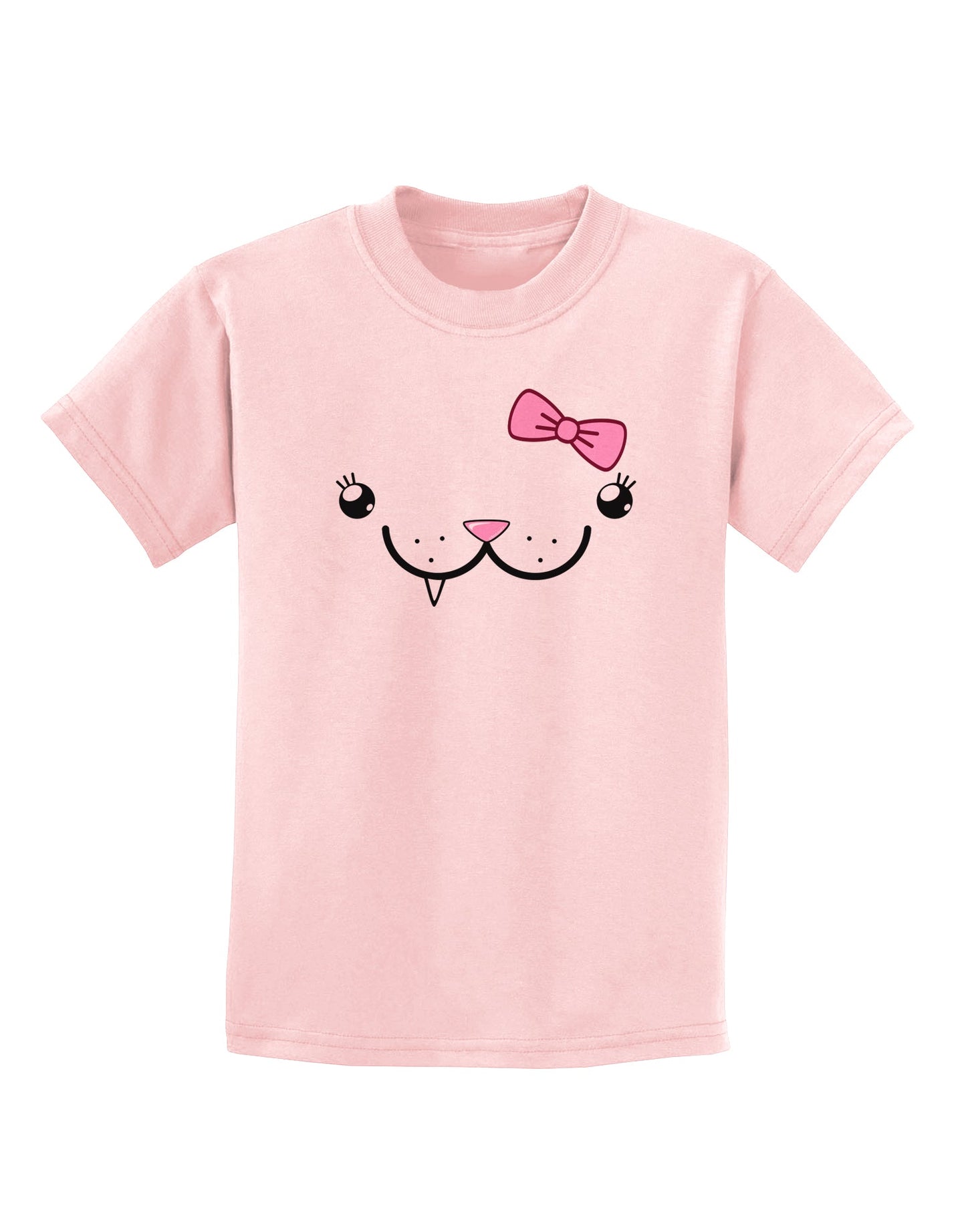 Kyu-T Face - Snagglette Cute Girl Critter Childrens T-Shirt-Childrens T-Shirt-TooLoud-PalePink-X-Small-Davson Sales