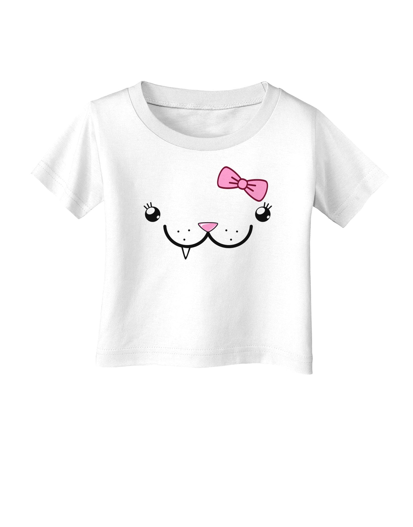 Kyu-T Face - Snagglette Cute Girl Critter Infant T-Shirt-Infant T-Shirt-TooLoud-White-06-Months-Davson Sales