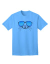 Kyu-T Face - Stylish Adult T-Shirt with Tiny Cool Sunglasses-Mens T-shirts-TooLoud-Aquatic-Blue-Small-Davson Sales