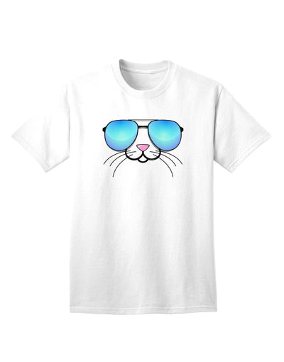 Kyu-T Face - Stylish Adult T-Shirt with Tiny Cool Sunglasses-Mens T-shirts-TooLoud-White-Small-Davson Sales