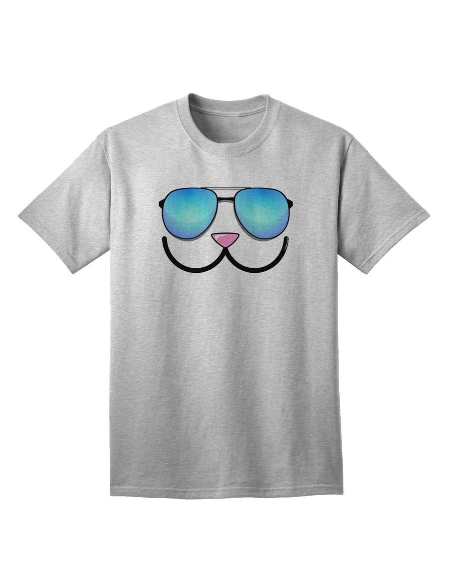 Kyu-T Face - Stylish Kawa Cool Sunglasses Adult T-Shirt-Mens T-shirts-TooLoud-White-Small-Davson Sales