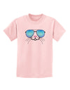 Kyu-T Face - Tiny Cool Sunglasses Childrens T-Shirt-Childrens T-Shirt-TooLoud-PalePink-X-Small-Davson Sales