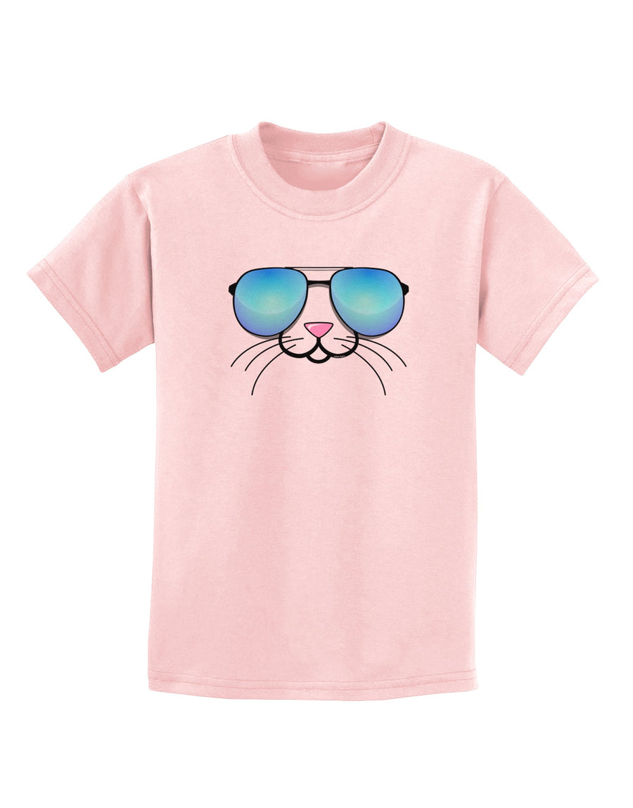 Kyu-T Face - Tiny Cool Sunglasses Childrens T-Shirt-Childrens T-Shirt-TooLoud-White-X-Small-Davson Sales