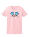 Kyu-T Face - Tiny Cool Sunglasses Womens T-Shirt-Womens T-Shirt-TooLoud-PalePink-X-Small-Davson Sales