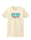 Kyu-T Face - Tiny Cool Sunglasses Womens T-Shirt-Womens T-Shirt-TooLoud-Natural-X-Small-Davson Sales