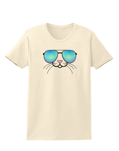 Kyu-T Face - Tiny Cool Sunglasses Womens T-Shirt-Womens T-Shirt-TooLoud-Natural-X-Small-Davson Sales