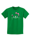 Kyu-T Face - Tinya Cute Girl Mouse Childrens Dark T-Shirt-Childrens T-Shirt-TooLoud-Kelly-Green-X-Small-Davson Sales